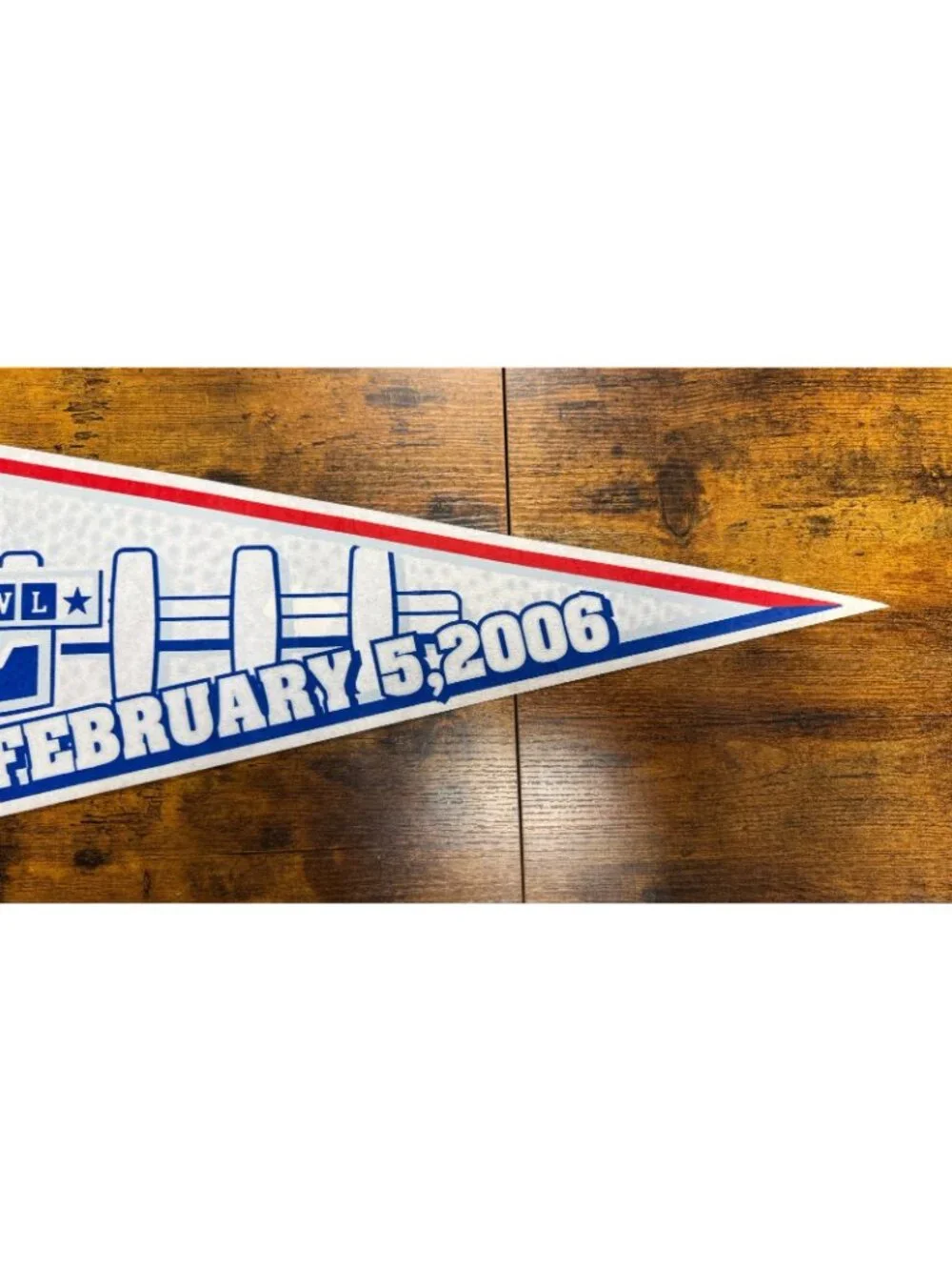 Vintage 2006 NFL Super Bowl XL Detroit Lions pennant